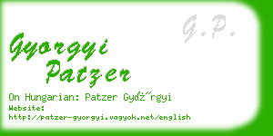 gyorgyi patzer business card